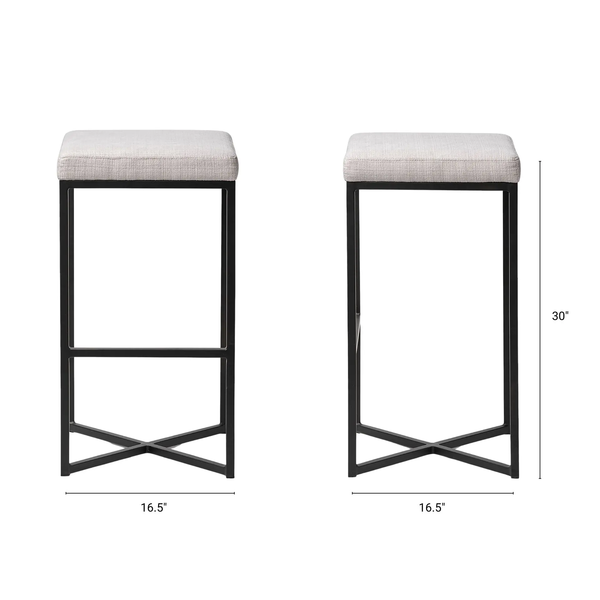 Frodo 29.75 Black and White Bar Height Stool-10