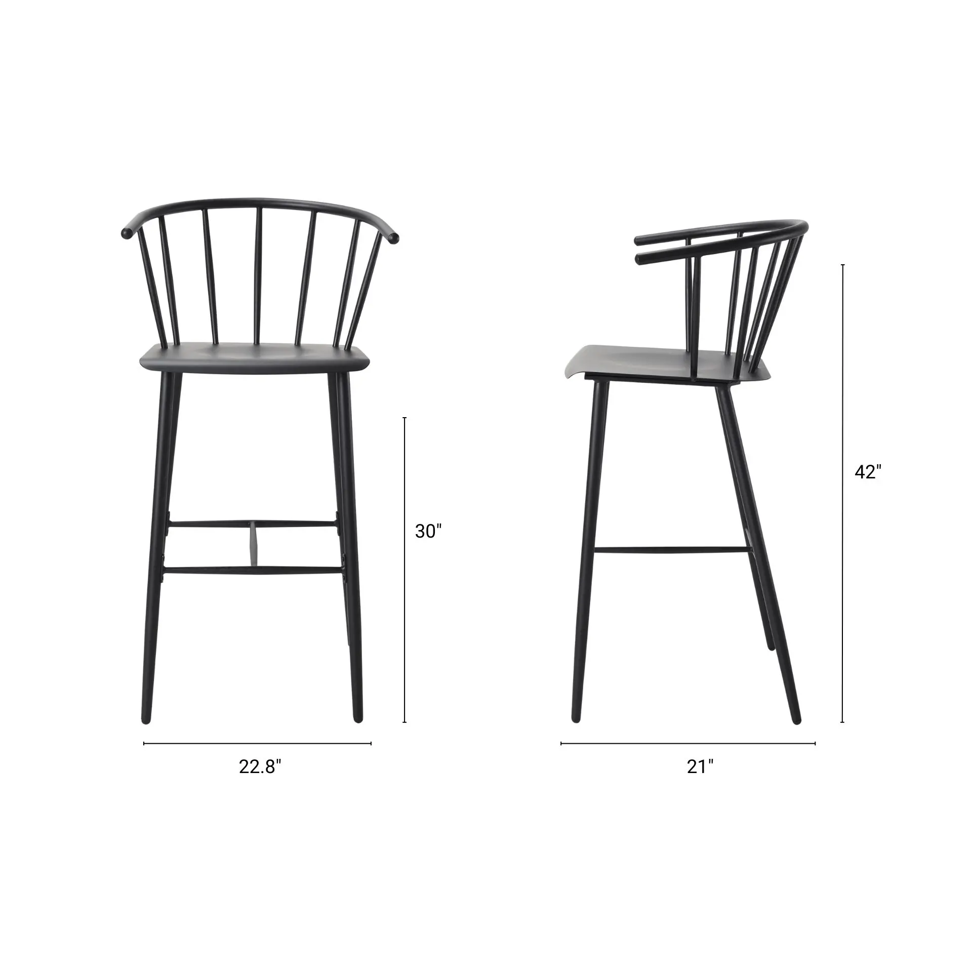 Colin Black Metal Bar Stool-12