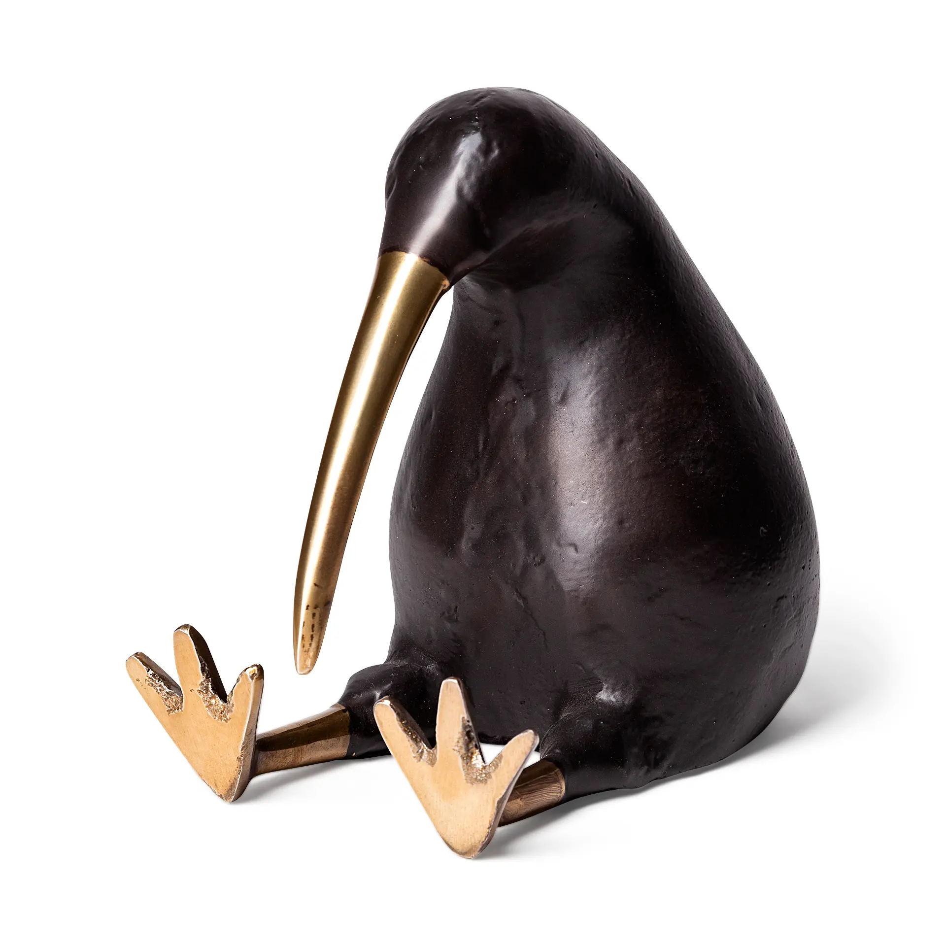 Dodo Kiwi Black Cast Aluminum Mauritian Bird Sculpture-1