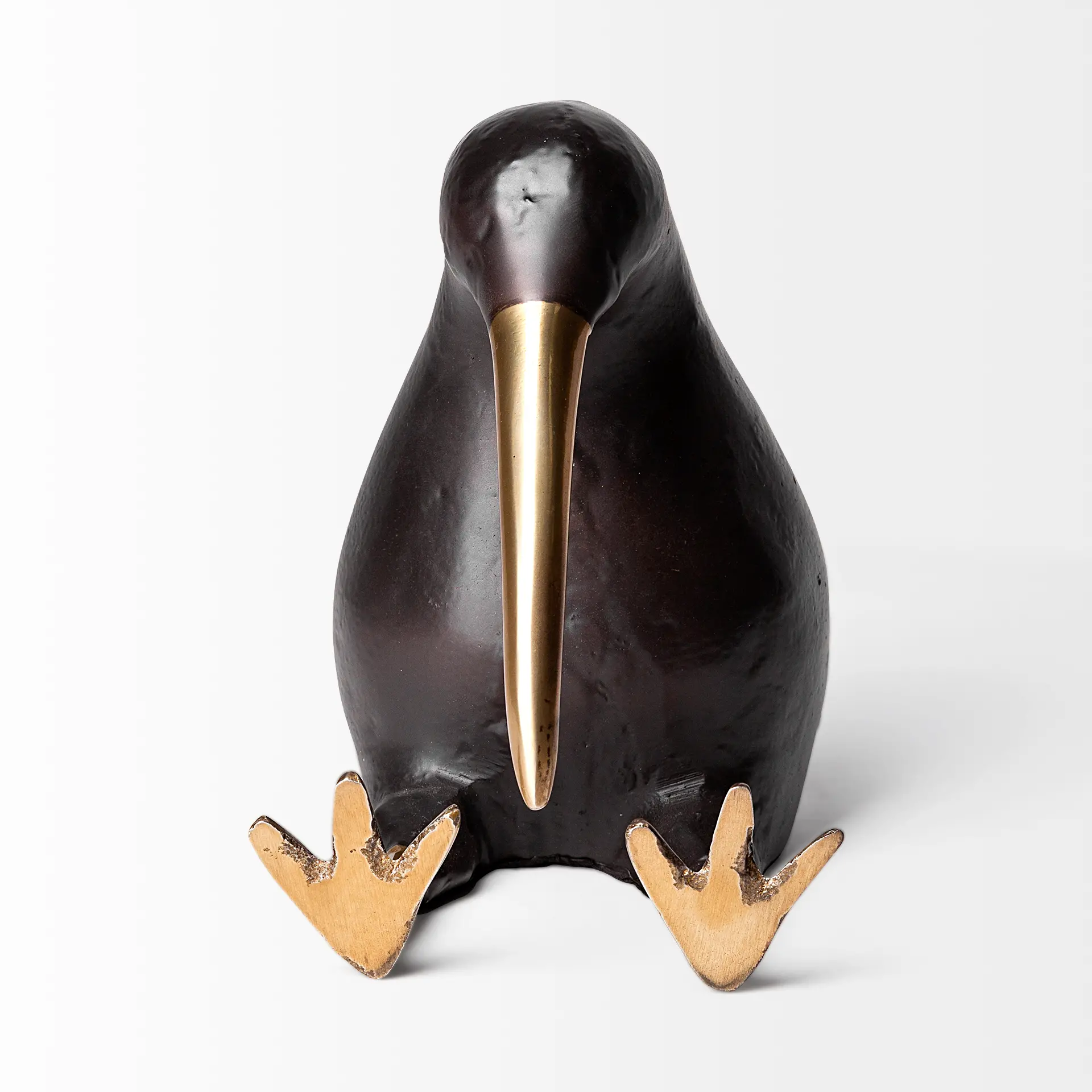 Dodo Kiwi Black Cast Aluminum Mauritian Bird Sculpture-3