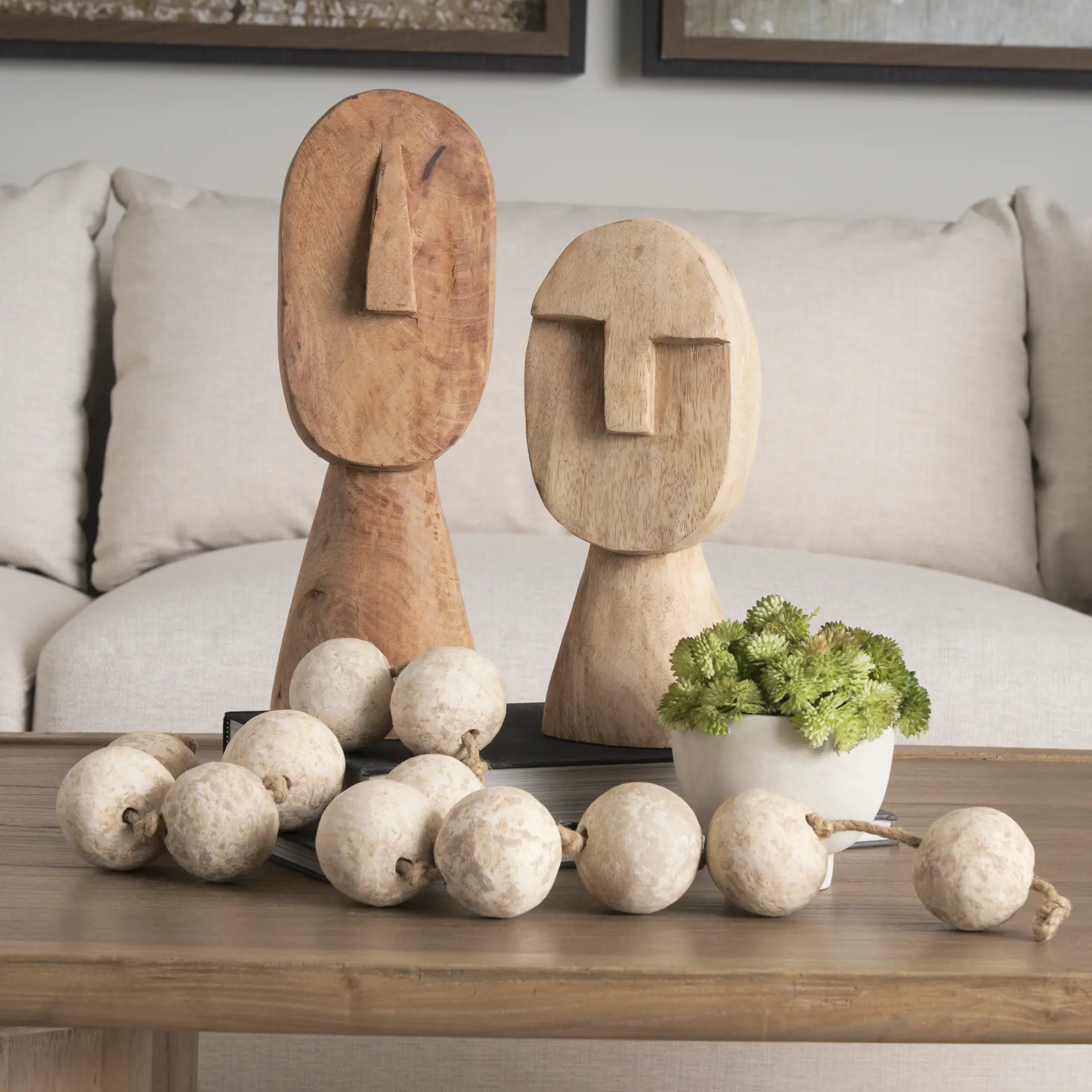 Ivan Large Wooden Head Sculpture-1