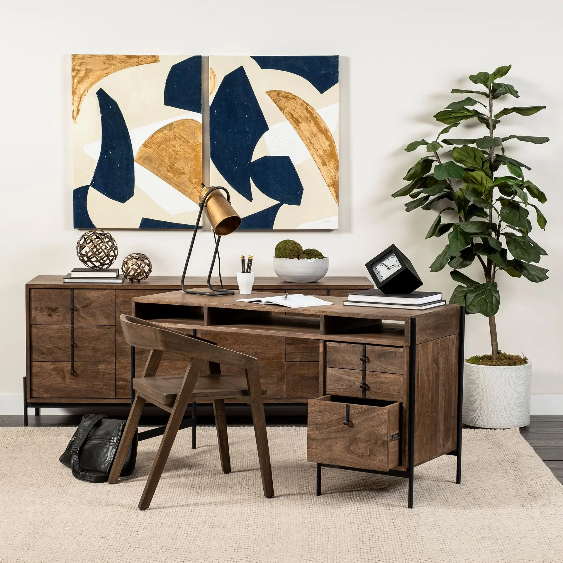 Glenn Dark Brown Office Desk-2