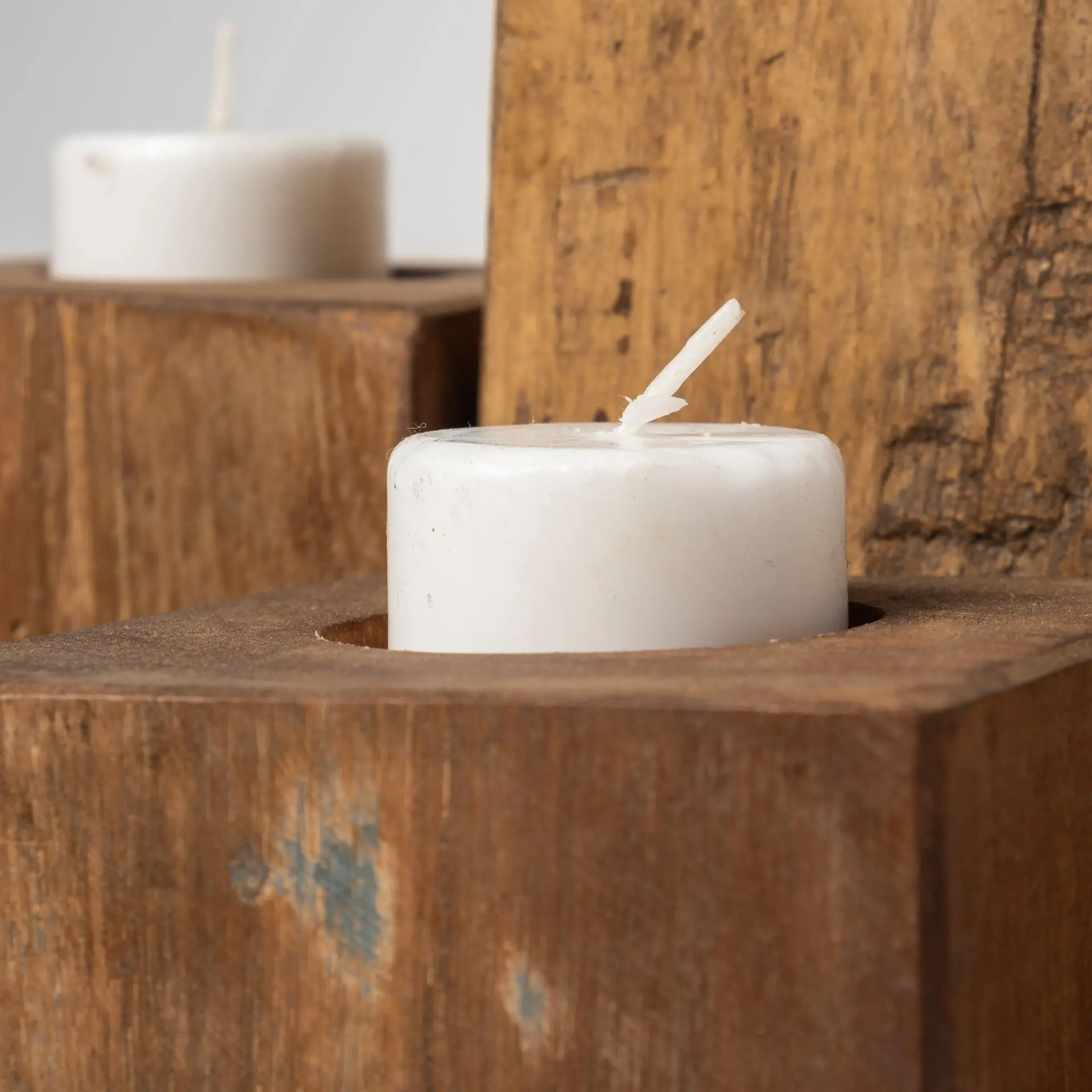 Cassius Wood Block Candle Holder-6