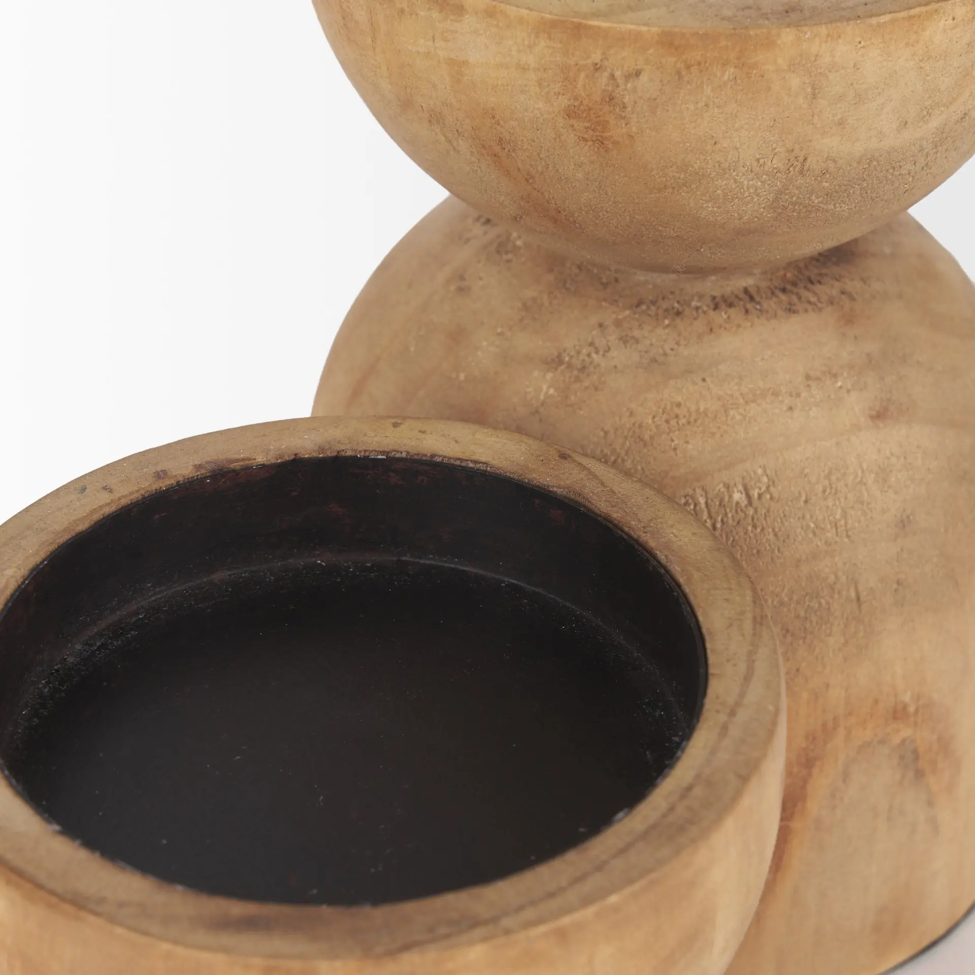 Aleena Wooden Candle Holder Set of 2-5