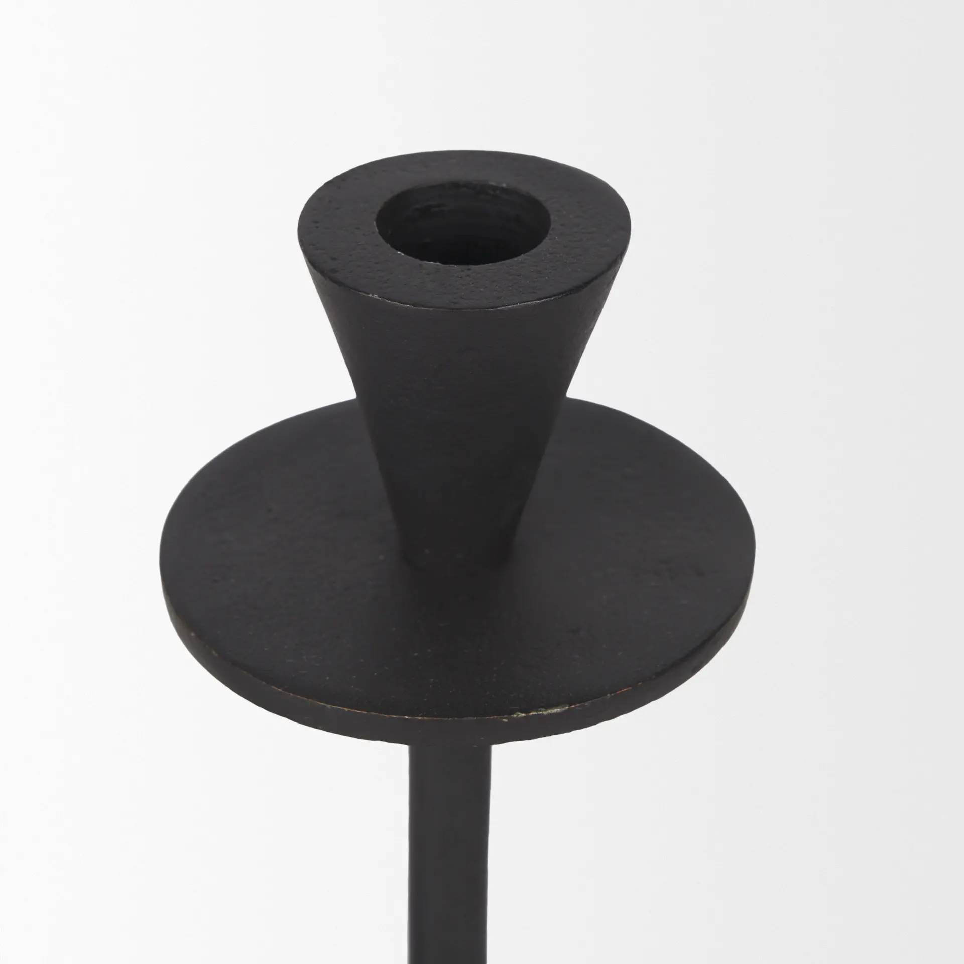 Petria Matte Black Metal Taper Candle Holders-5