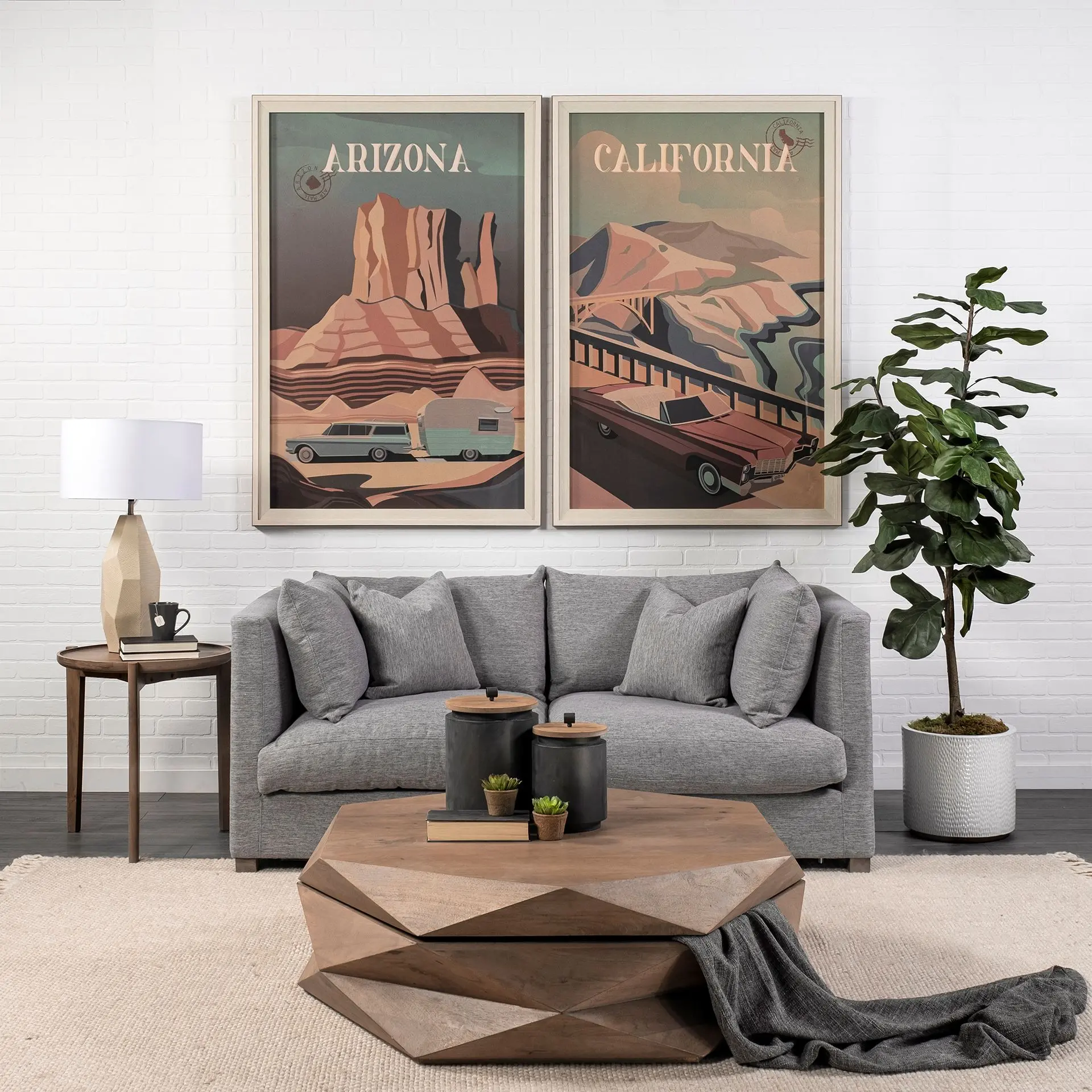 Arreto Hexagonal Coffee Table with Storage-2