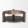 Jovia Brown Marble Coffee Table
