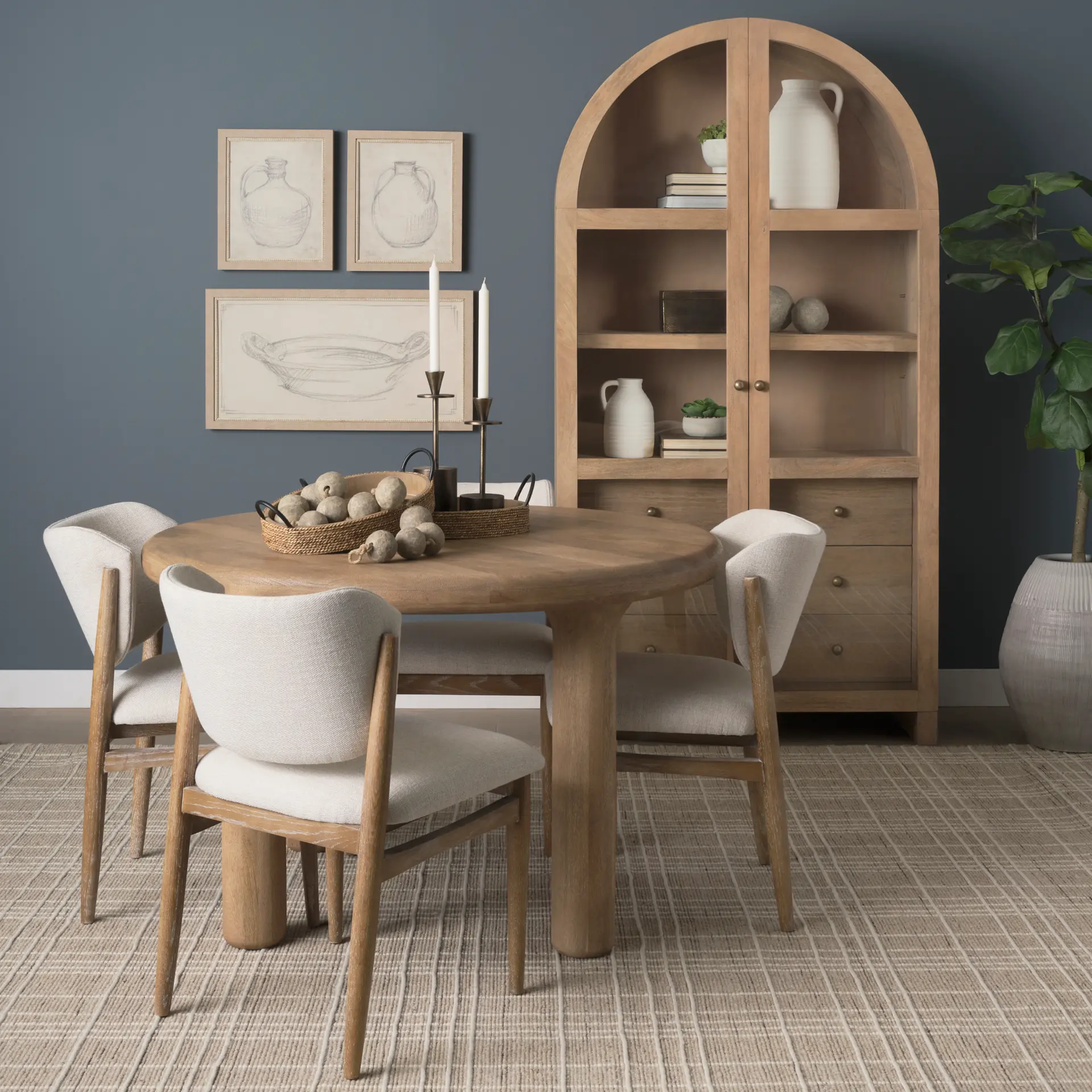 Soma 48 Light Brown Mango Wood Dining Table-2