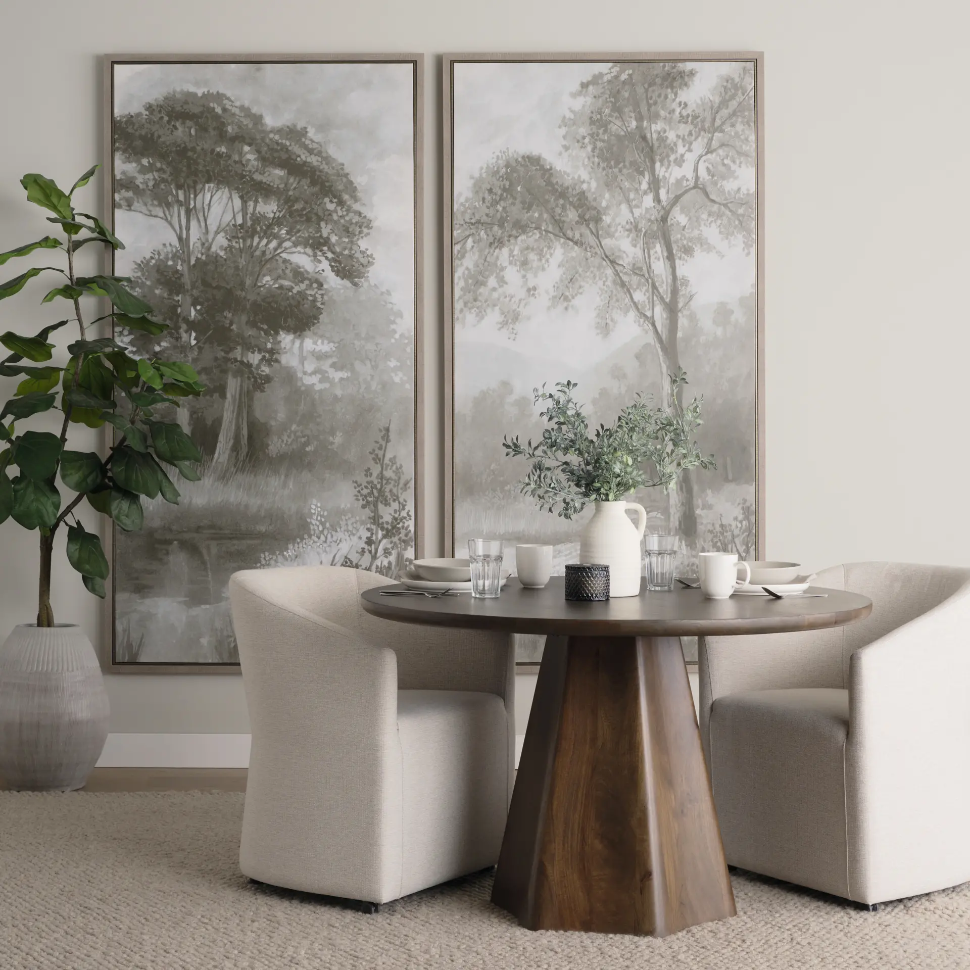 Jovani 48 Dark Brown Mango Wood Dining Table-1