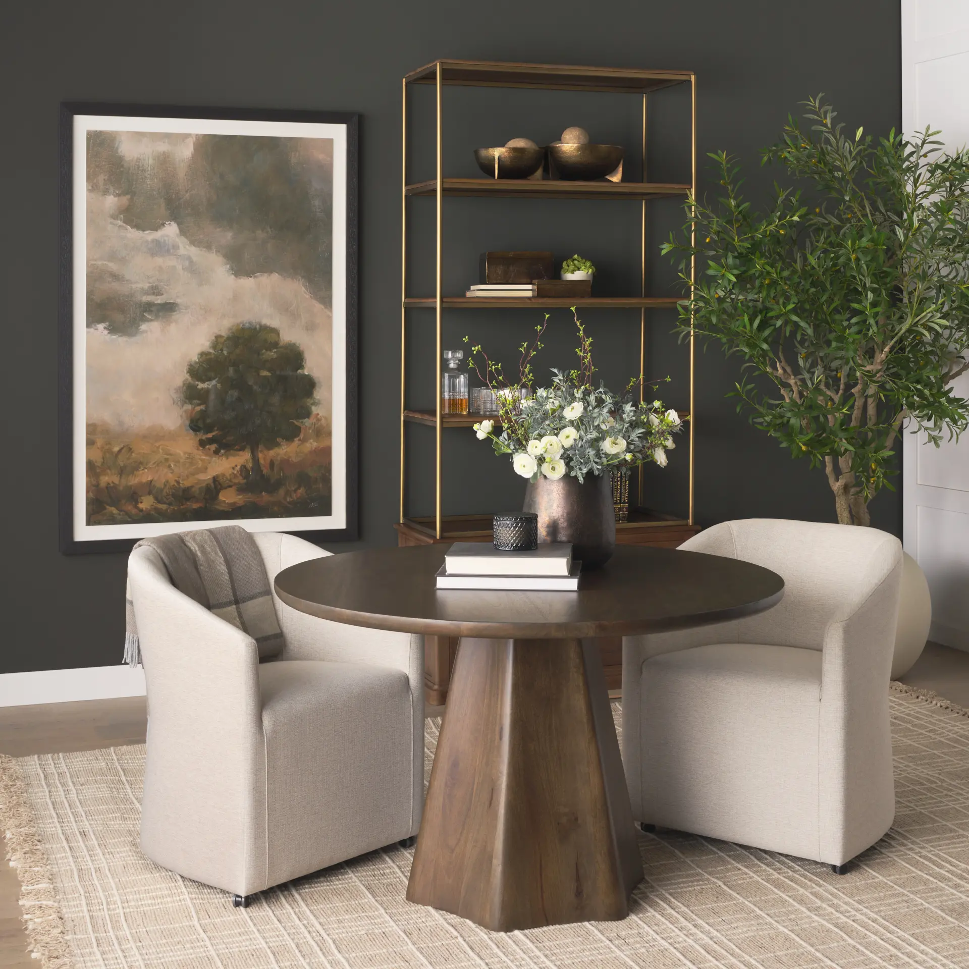 Jovani 48 Dark Brown Mango Wood Dining Table-2
