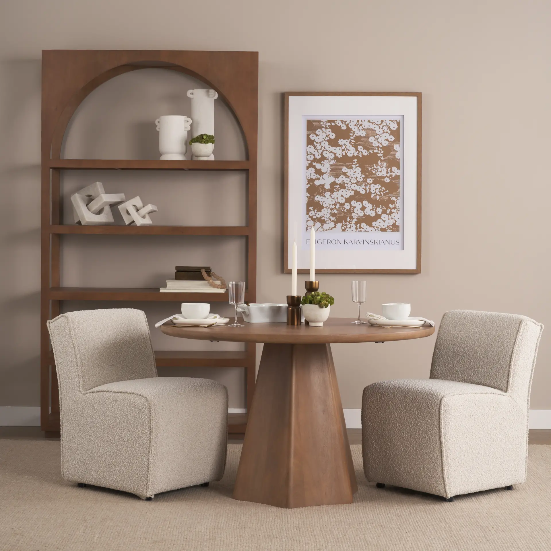 Jovani 48 Solid Light Brown Mango Wood Dining Table-1