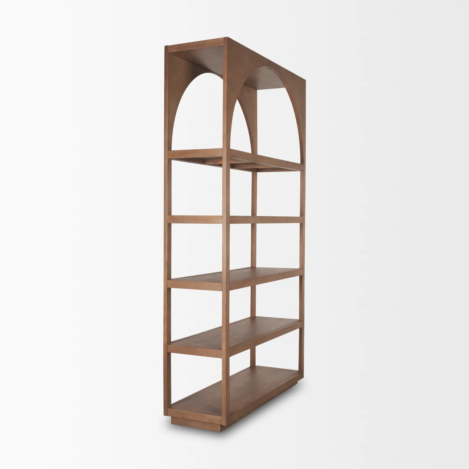 Bela Wood Arched Bookshelf-5
