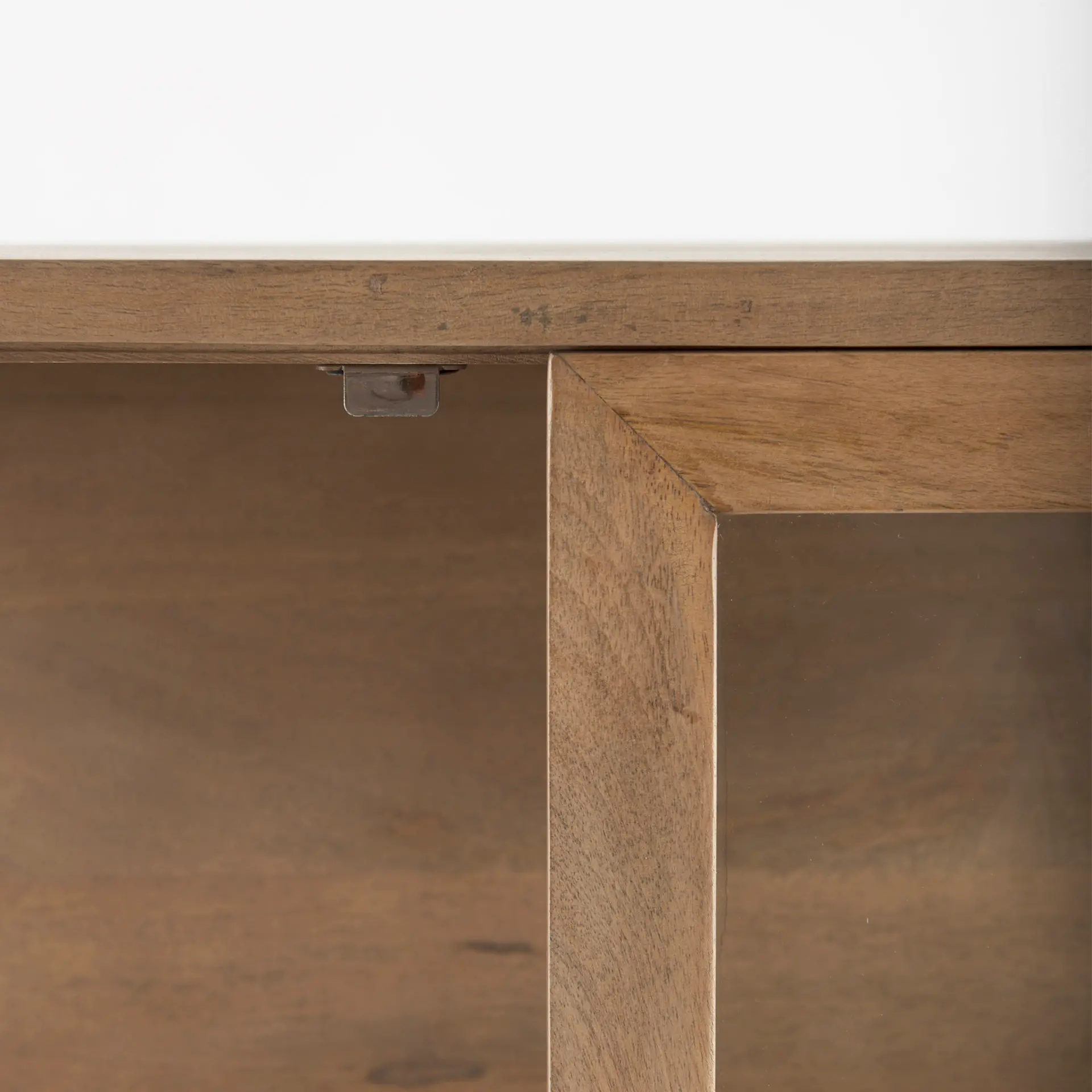 Arelius Light Brown Wood with Black Metal Base Display Cabinet-9