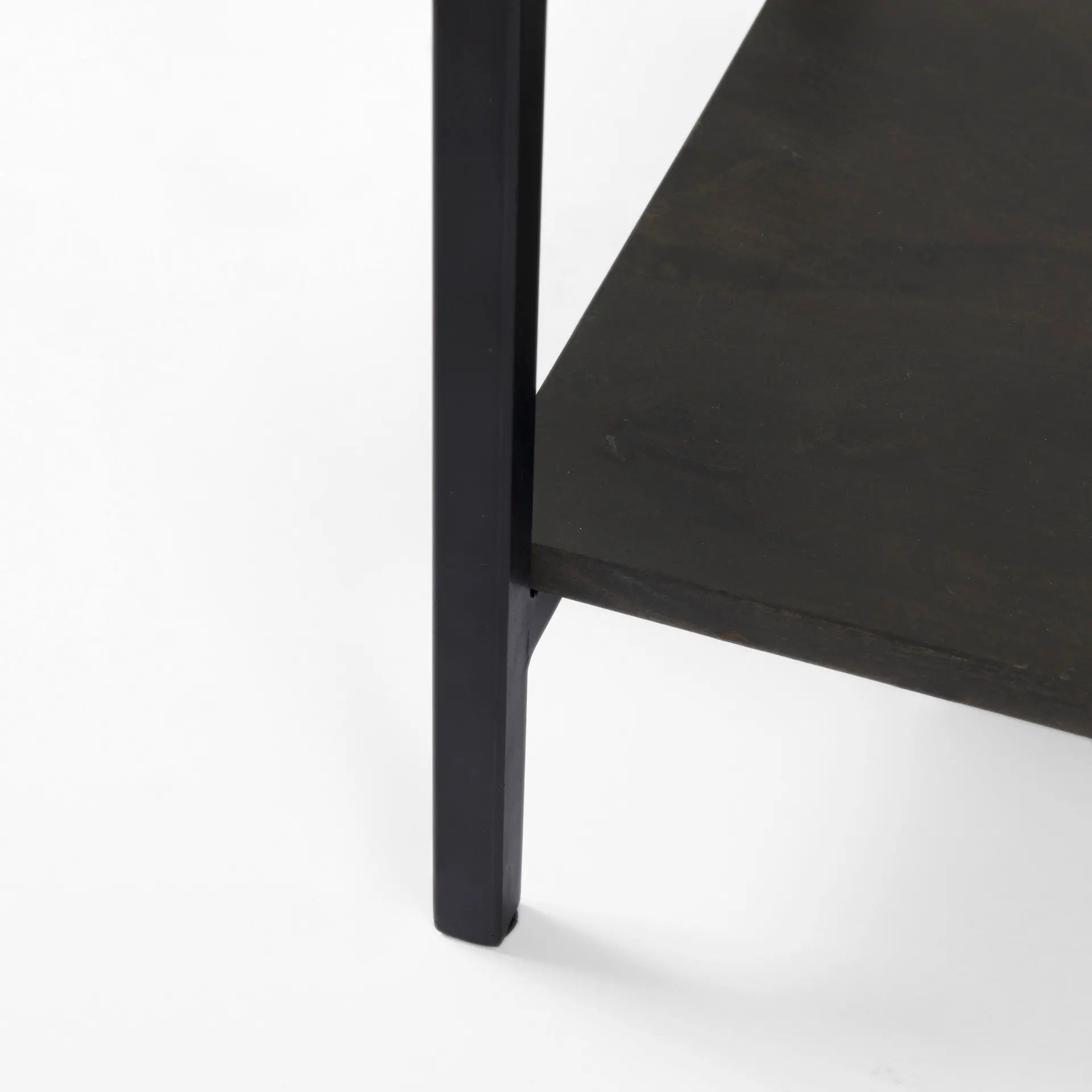 Arelius Black Wood with Metal Base Display Cabinet-11