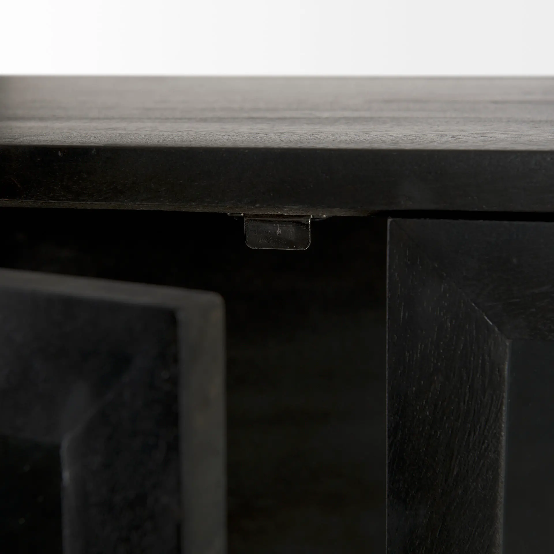 Arelius Black Wood with Metal Base Display Cabinet-8