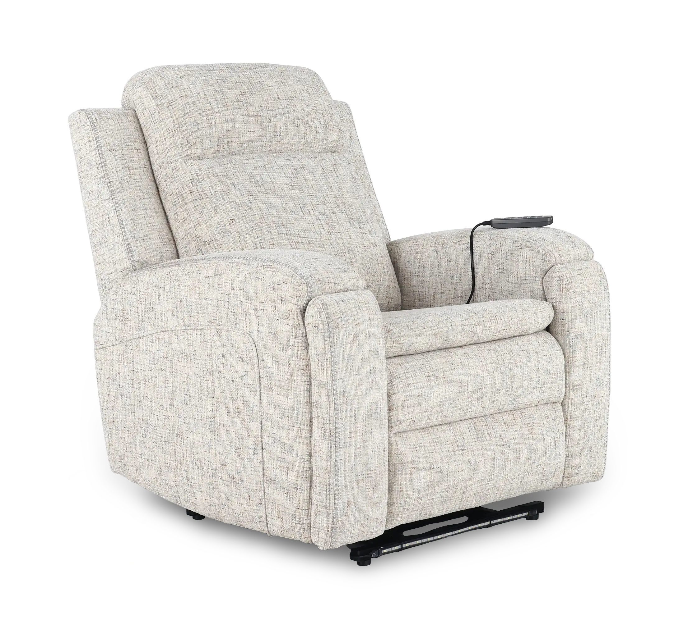 Armstrong Storm Beige Power Recliner with Heat and Massage-1
