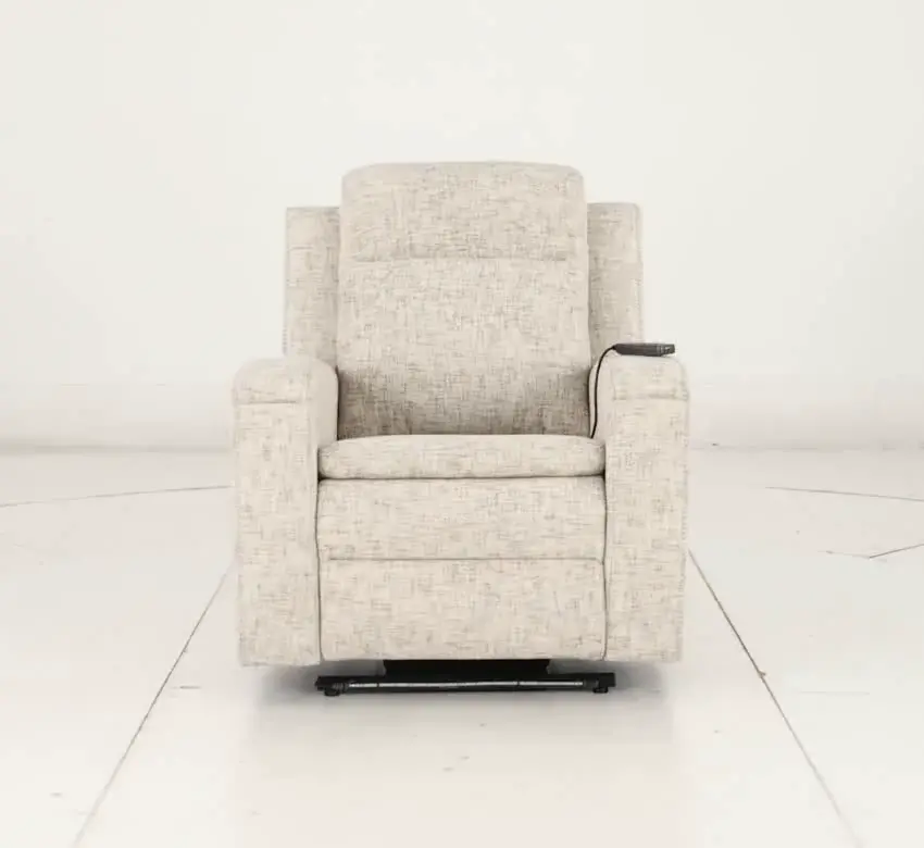 Armstrong Storm Beige Power Recliner with Heat and Massage-12