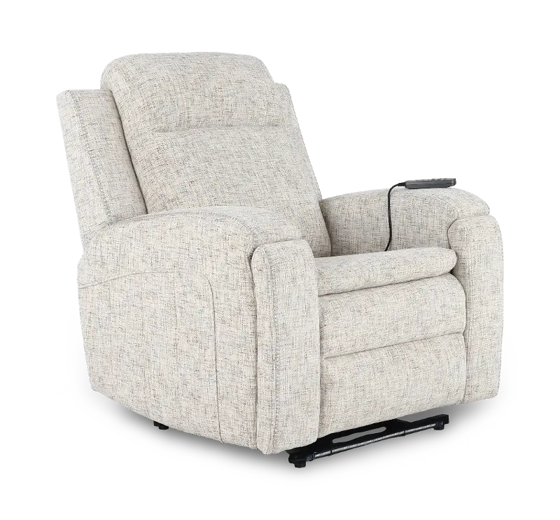 Armstrong Storm Beige Power Recliner with Heat and Massage