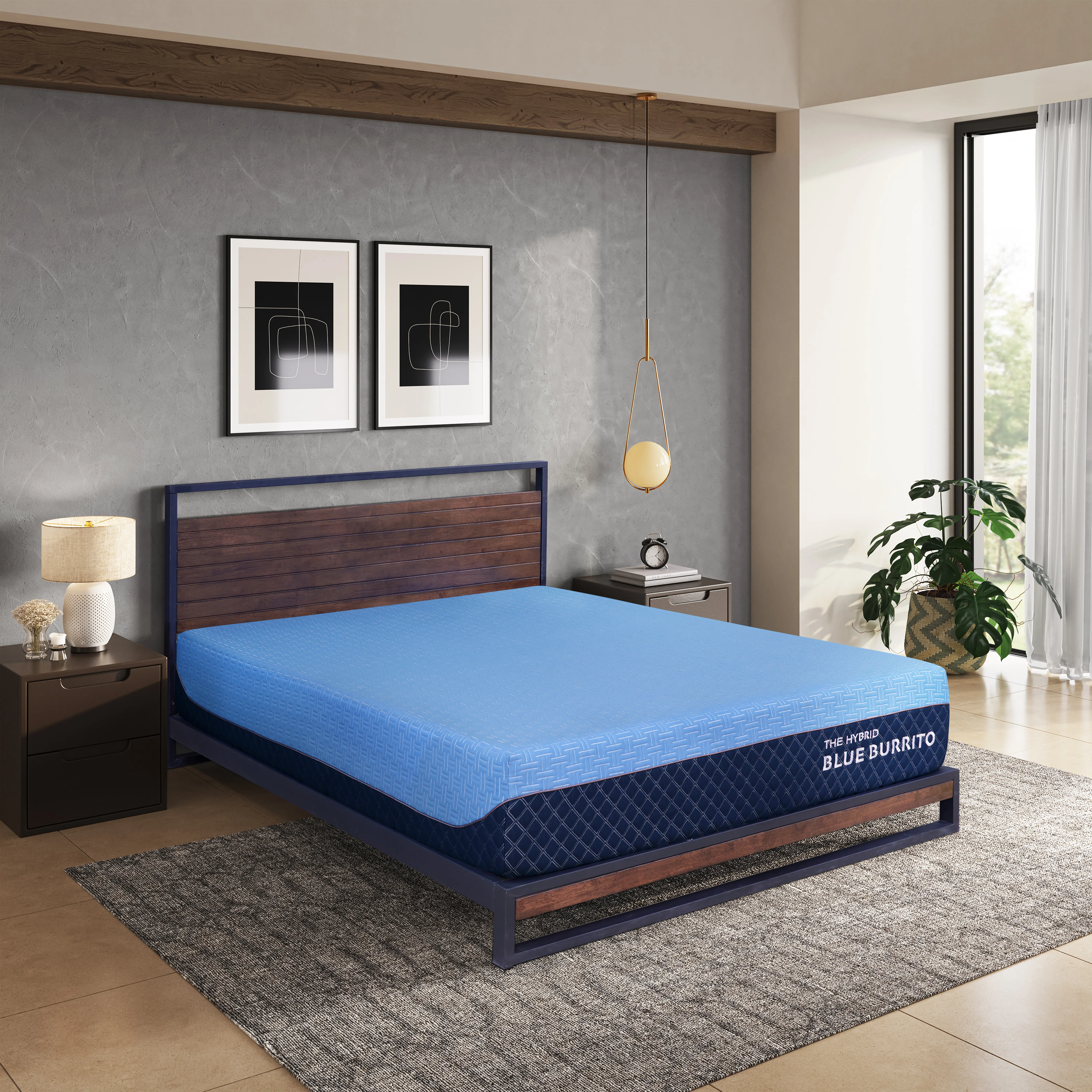 BH-BBHY-110KG Blue Burrito Hybrid 2.0 Memory Foam King Mattress-5
