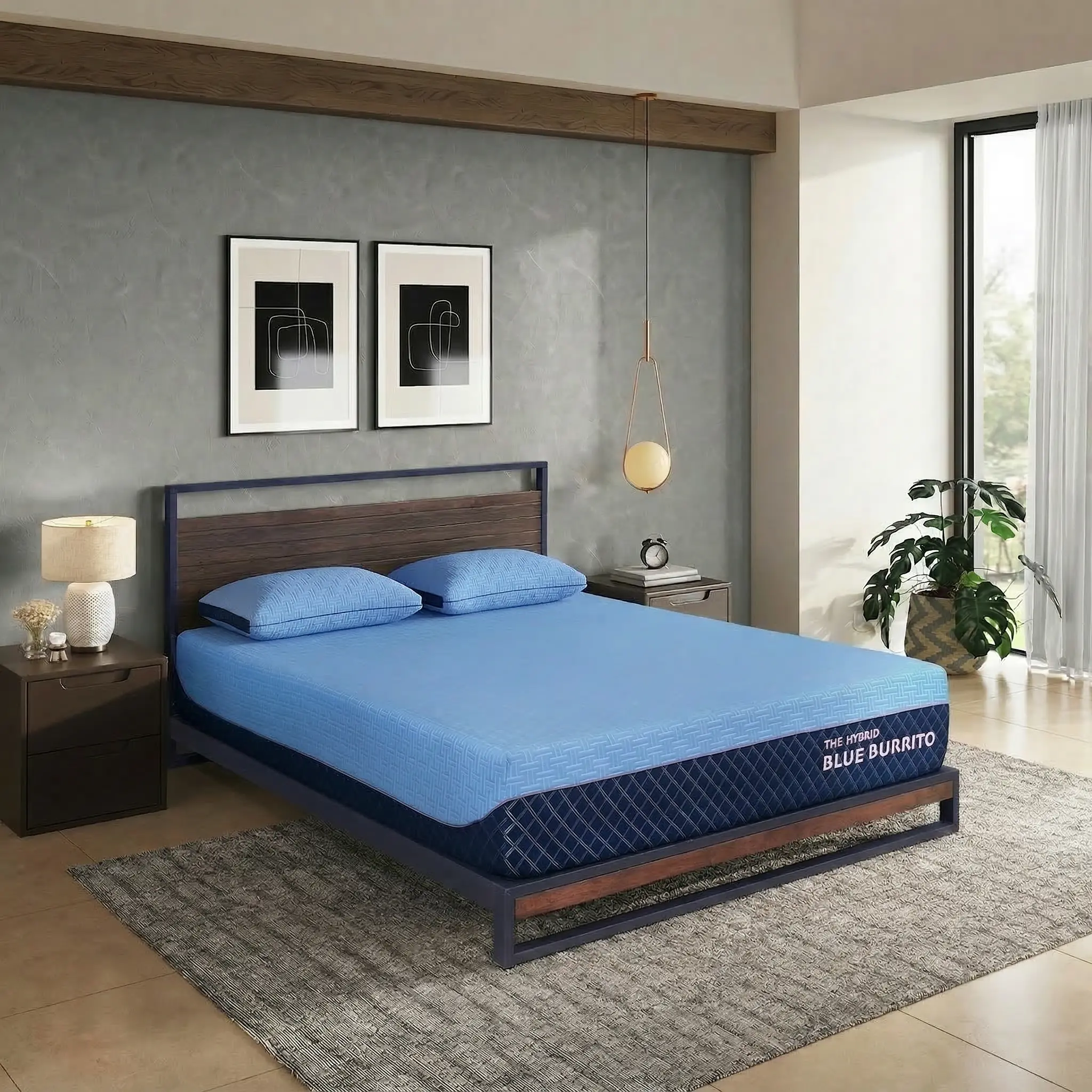 BH-BBHY-110KG Blue Burrito Hybrid 2.0 Memory Foam King Mattress-6