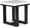 Lucca White Marble End Table