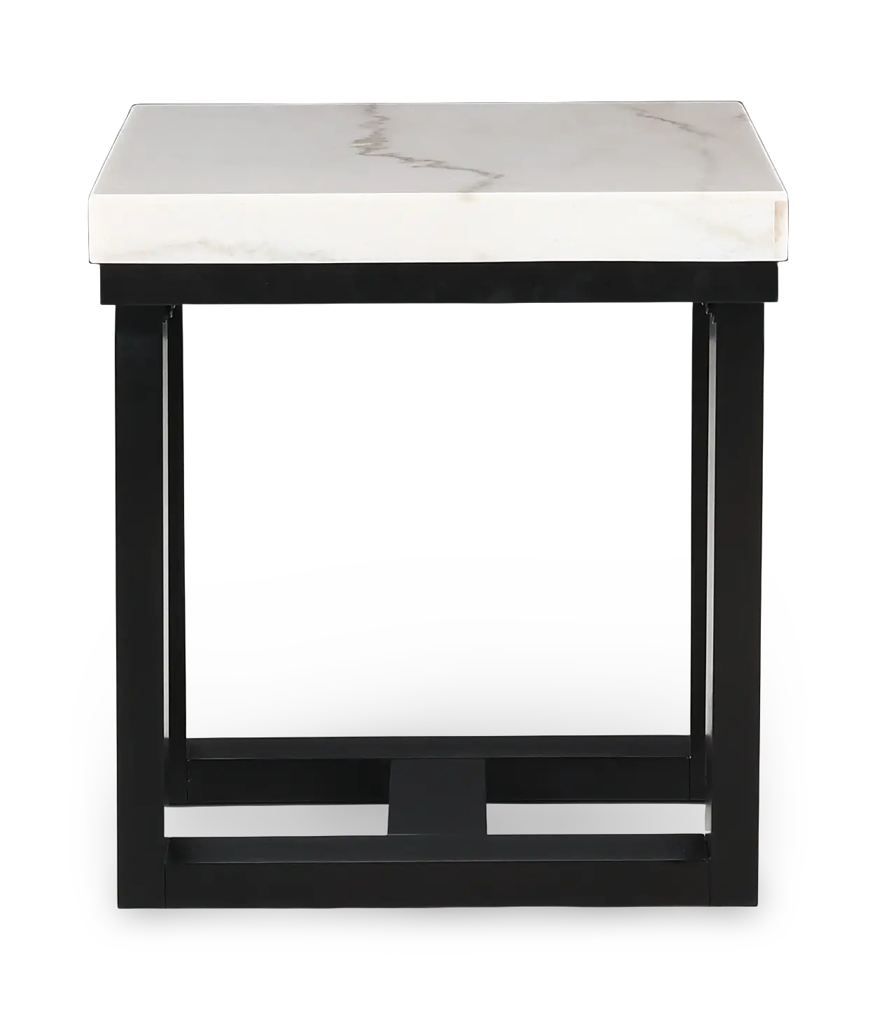 Lucca White Marble End Table-5