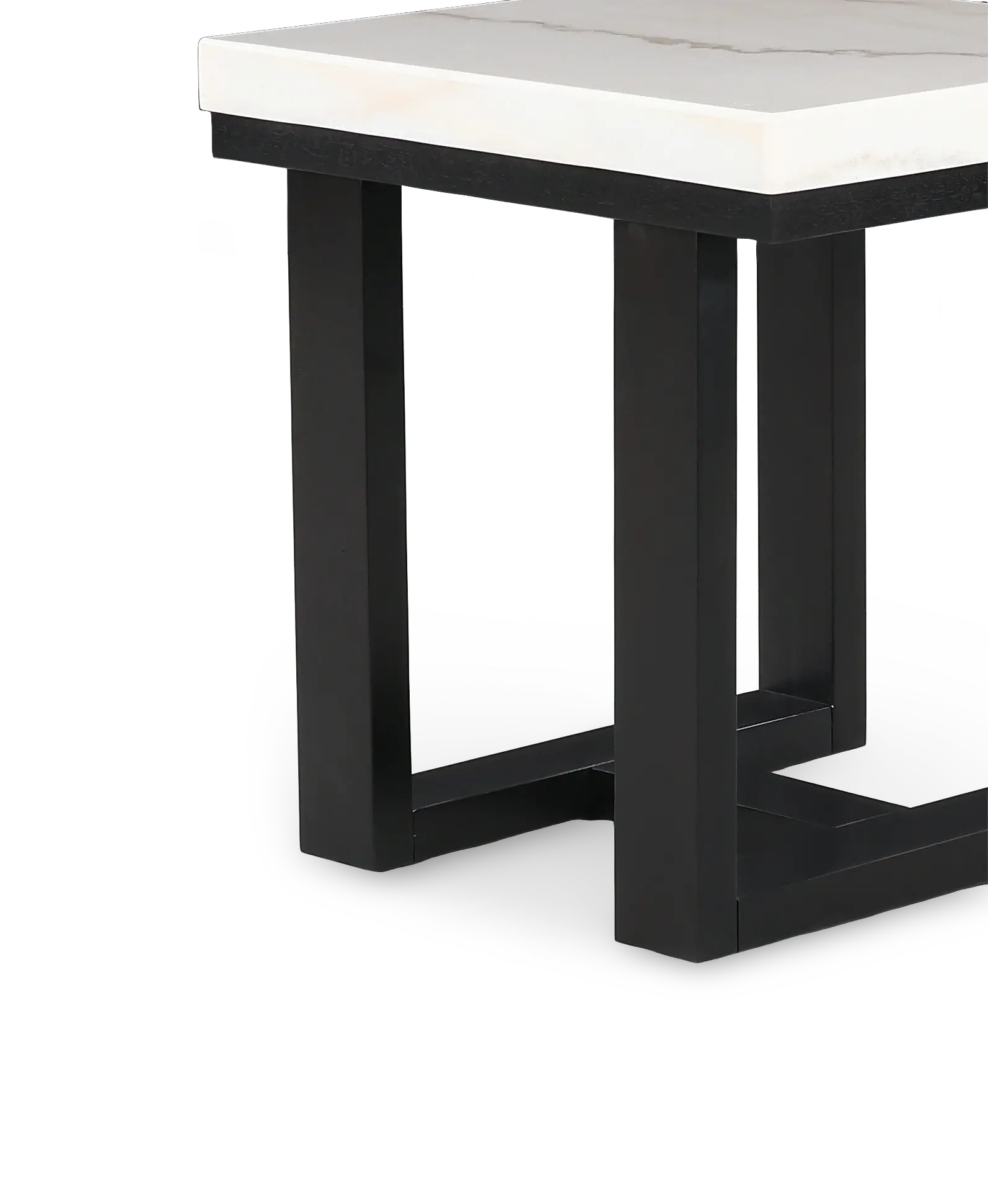 Lucca White Marble End Table-6