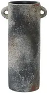 Dark Gray Ceramic Antique Vase