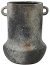 Small Dark Gray Ceramic Antique Vase