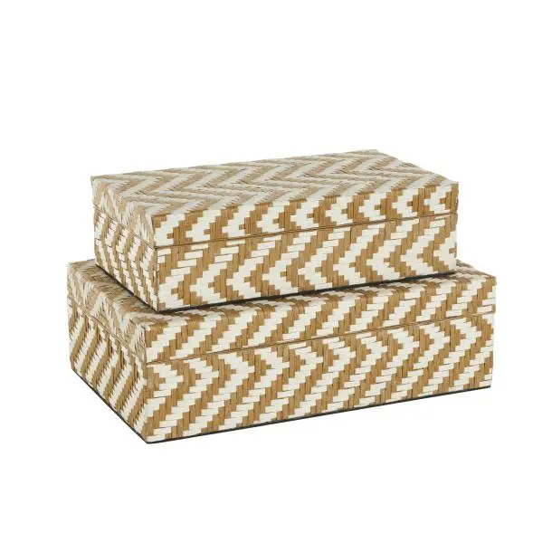 Medium Woven Zig Zag Decorative Box-1