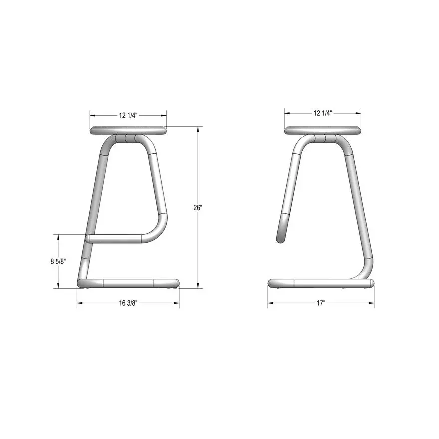 Paperclip70 Butter Yellow Counter‑Height Bar Stool-3