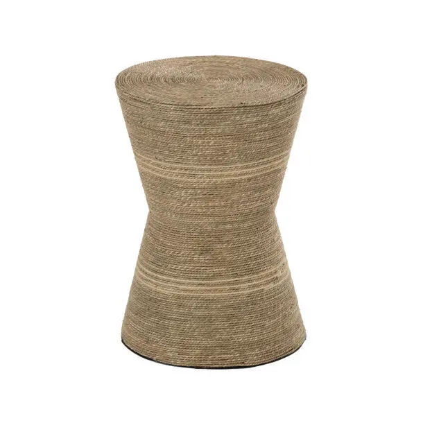 Brown Seagrass Woven End Table-1