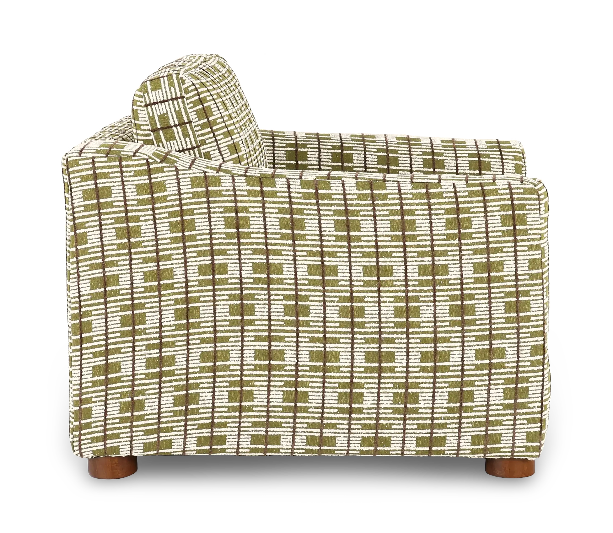 Bulletin Fern Green Mid Century Abstract Grid Accent Chair-5