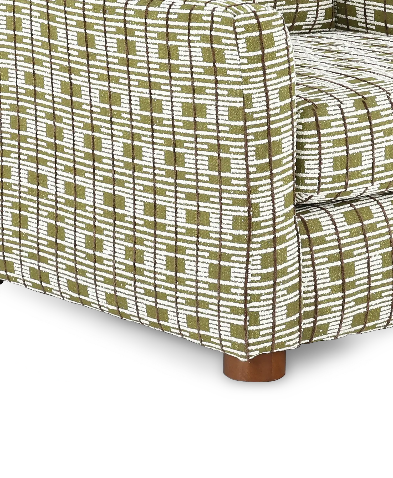 Bulletin Fern Green Mid Century Abstract Grid Accent Chair-7