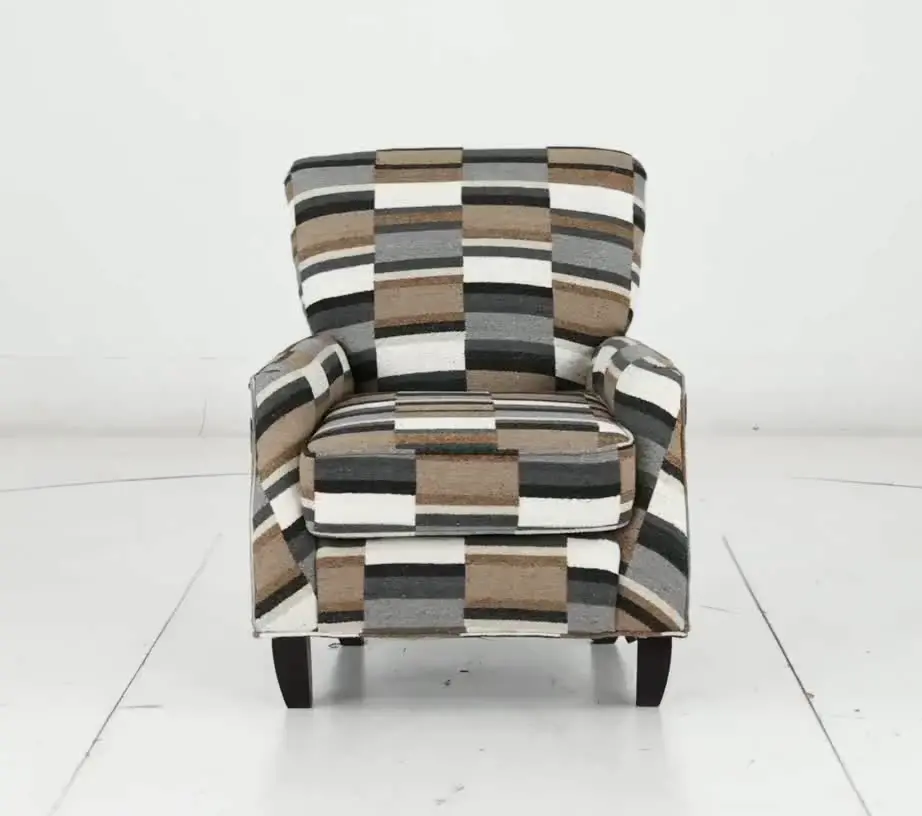 Brigade Coffee Brown and Gray Striped Accent Chair-10