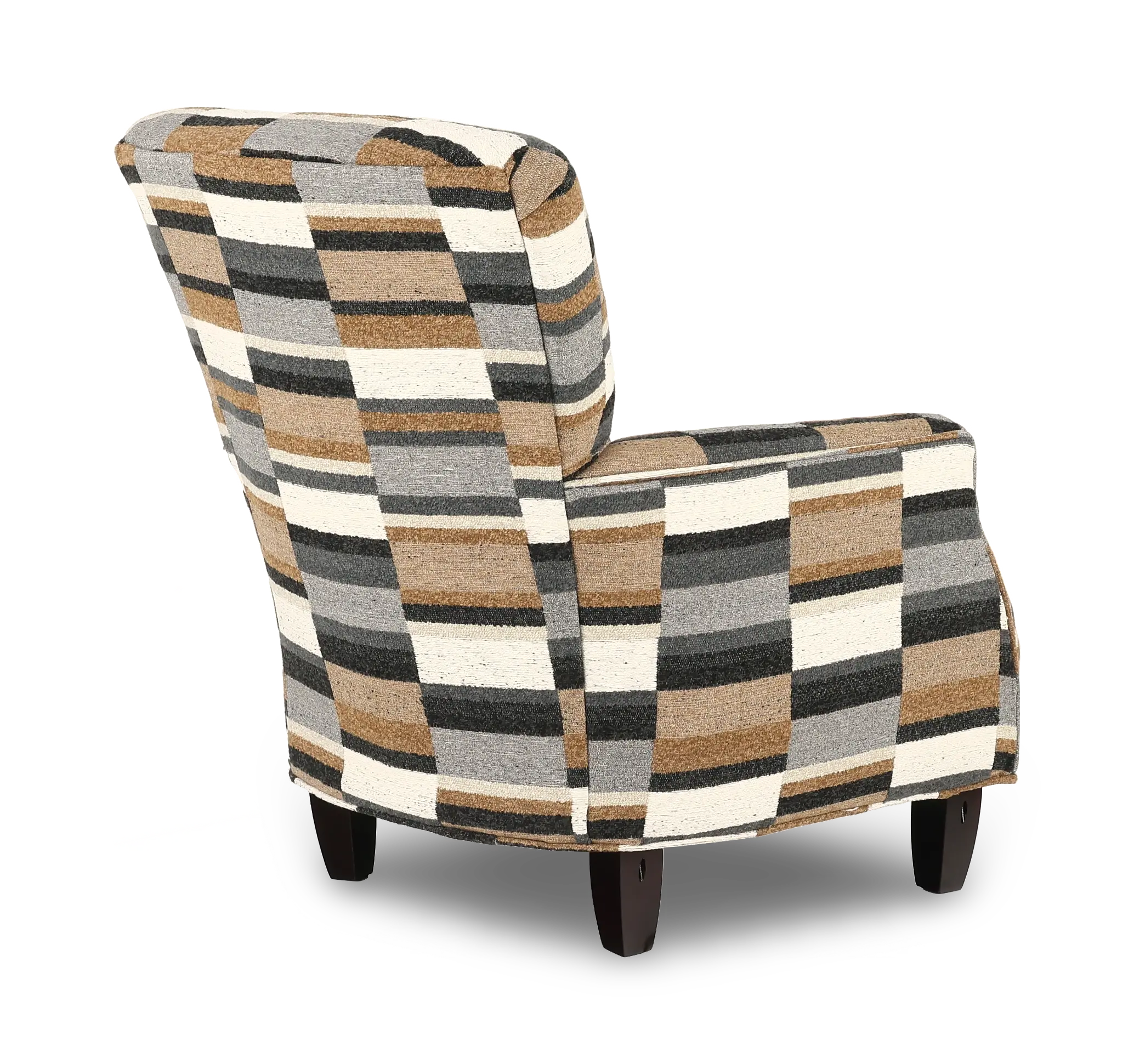 Brigade Coffee Brown and Gray Striped Accent Chair-6