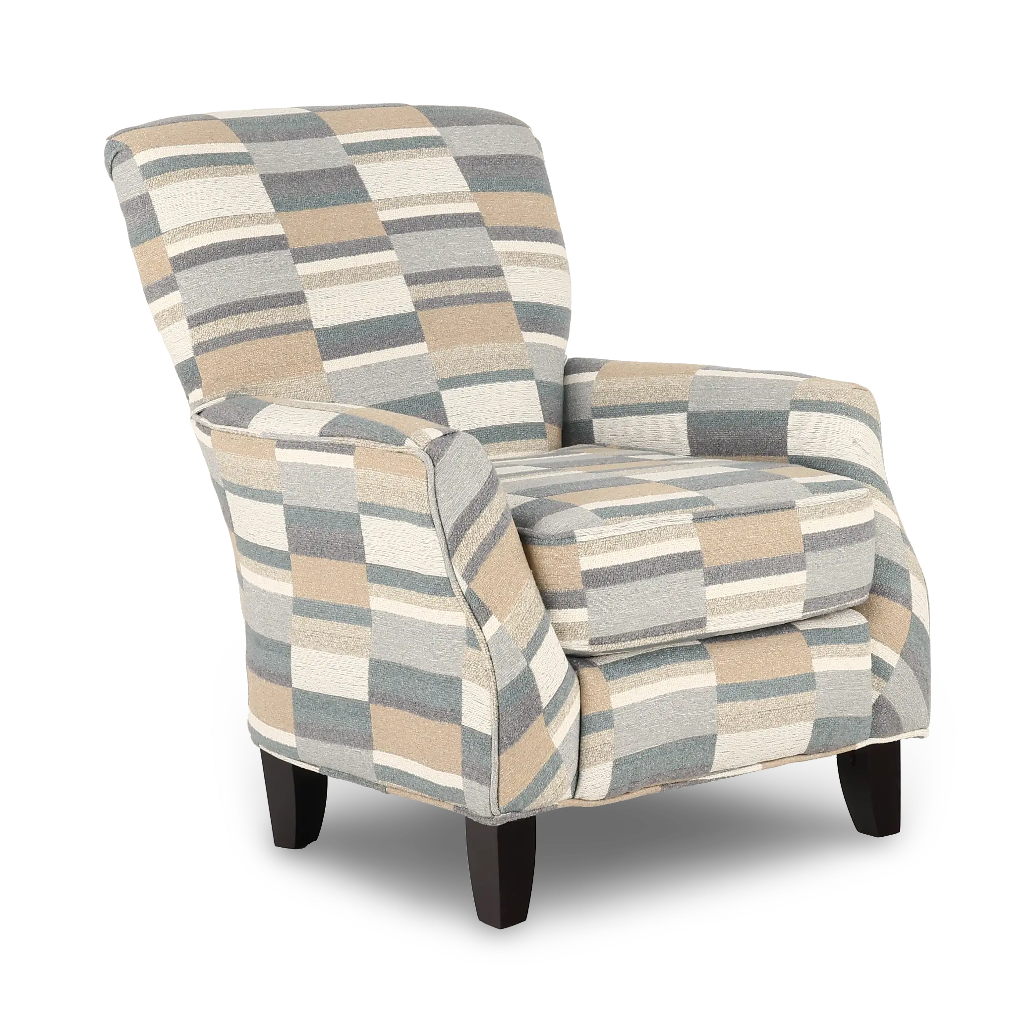 Brigade Lake Gray and Beige Striped Accent Chair-1