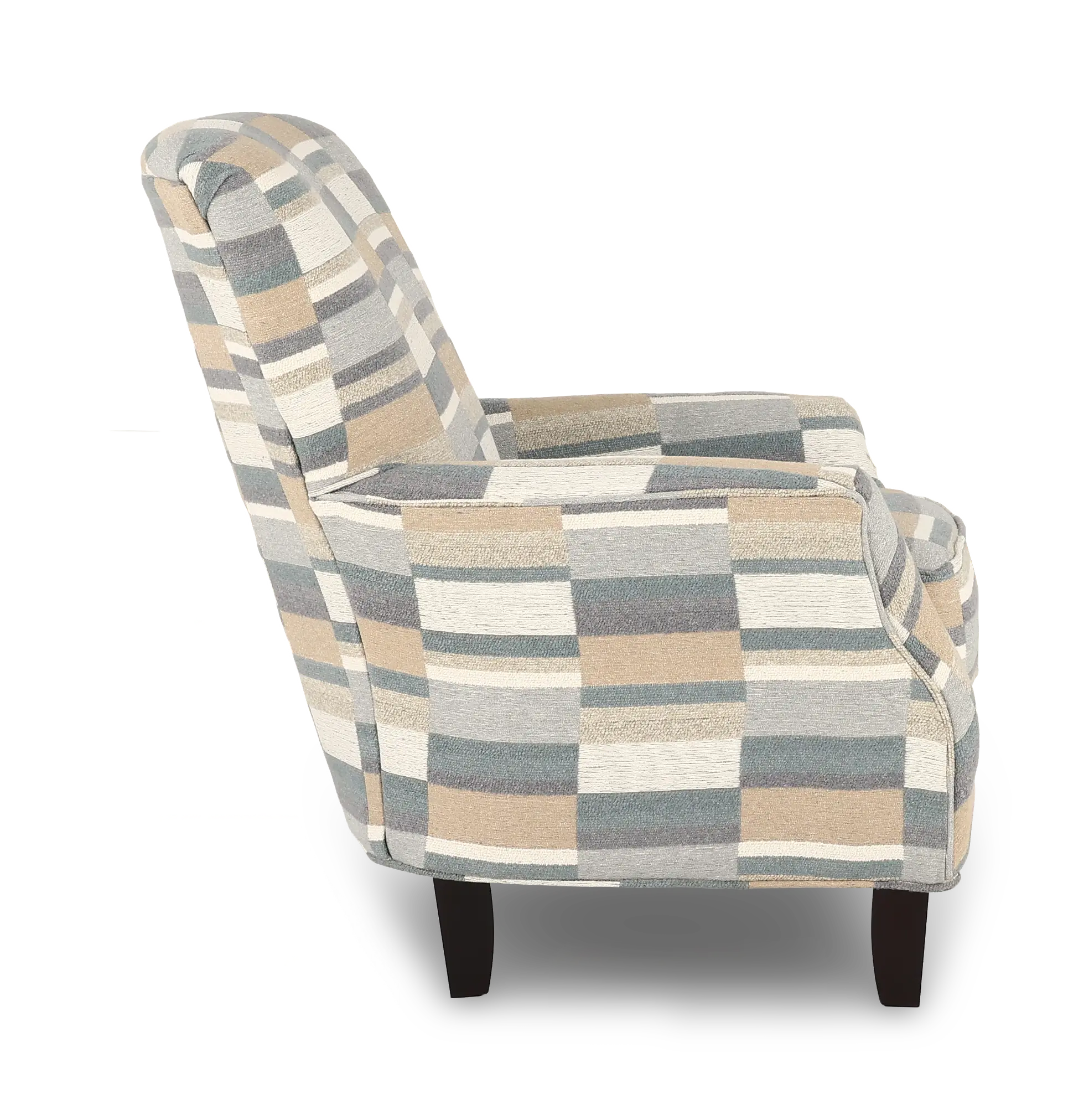 Brigade Lake Gray and Beige Striped Accent Chair-5