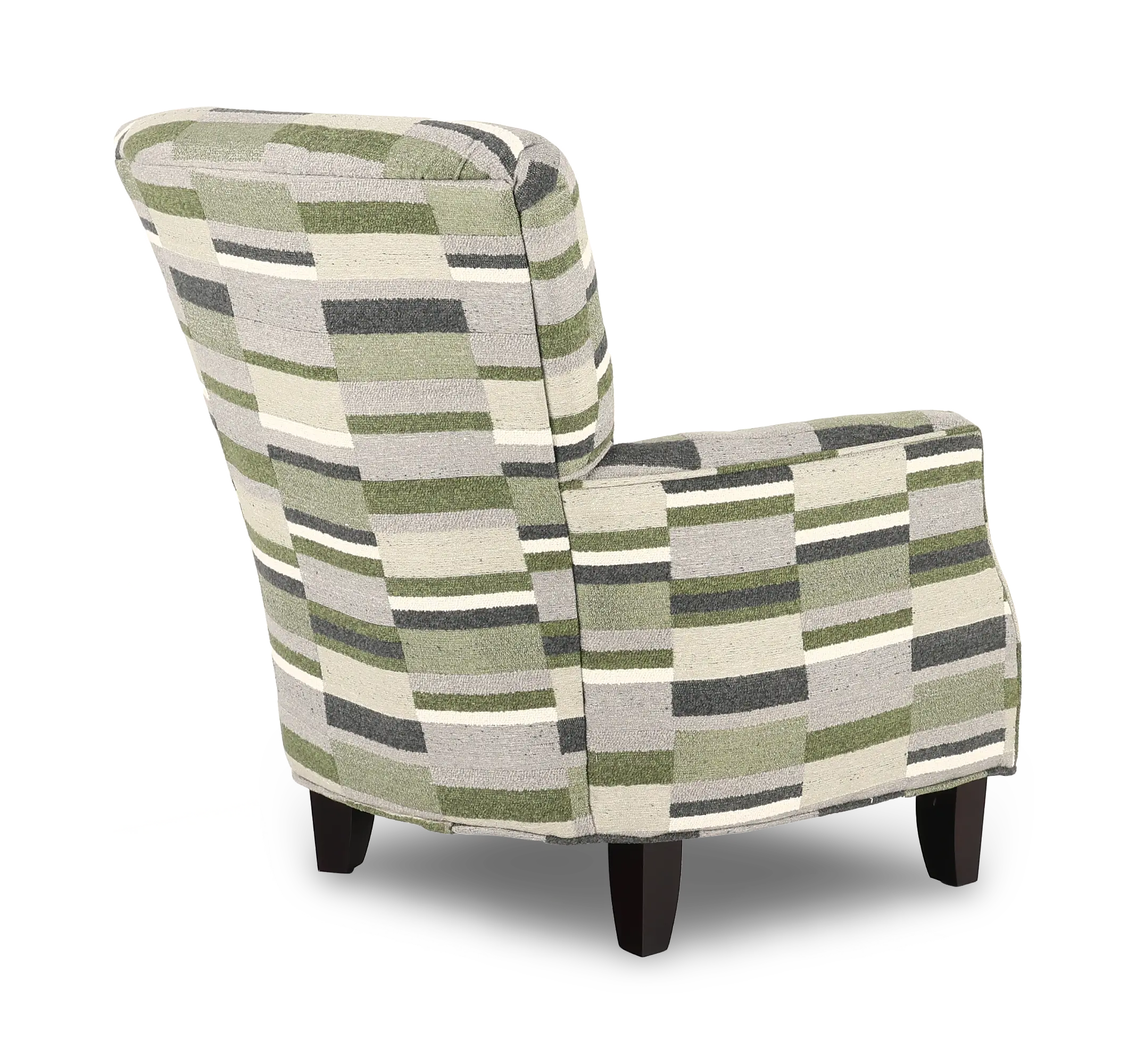 Brigade Crocodile Green and Gray Striped Accent Chair-6