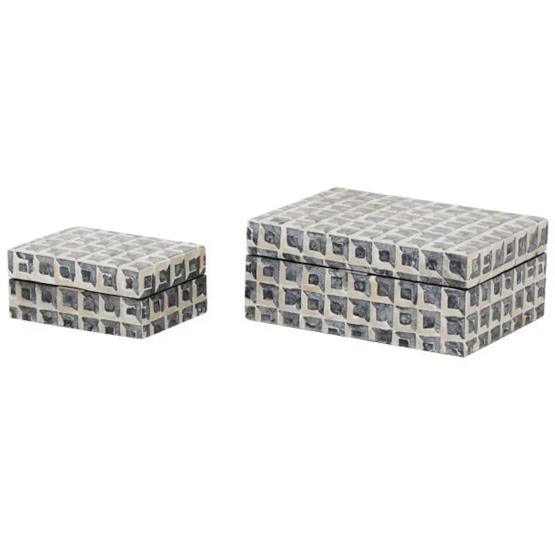 Benjamin Medium Dark Gray Handmade Decorative Box