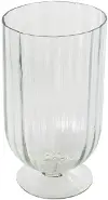Clear Glass Ribbed Candleholder