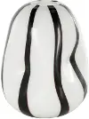 White and Black Striped Decorative Vase