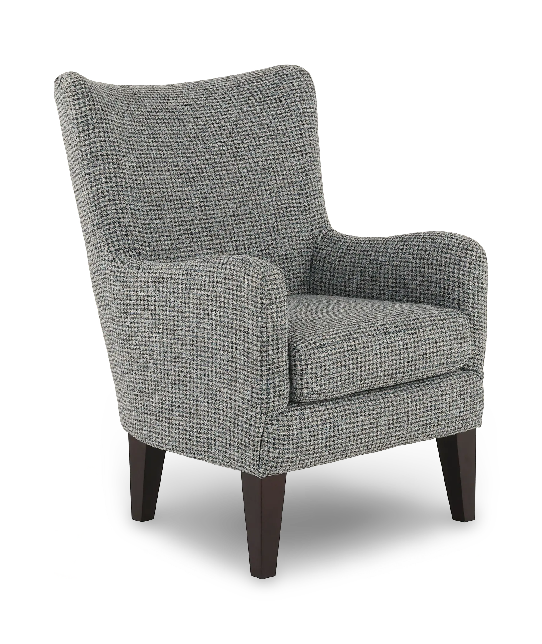Novae Blue Gray Wingback Accent Chair-1