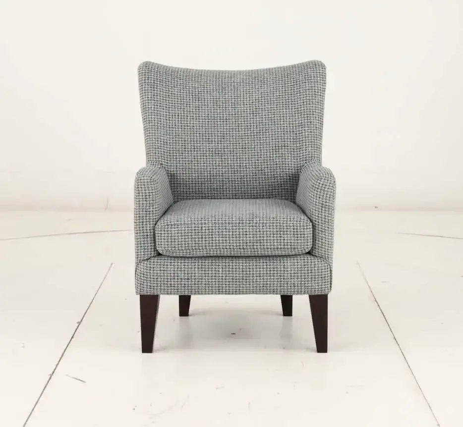 Novae Blue Gray Wingback Accent Chair-9