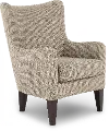Novae Greige Wingback Accent Chair