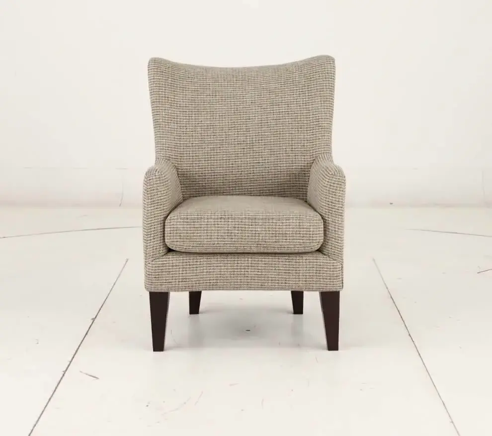 Novae Greige Wingback Accent Chair-8