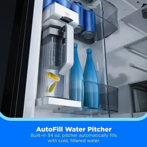 Midea 27 Cu Ft Counter‑Depth 3-Door Refrigerator with AutoFill Water Pitcher – Stainless Steel-10