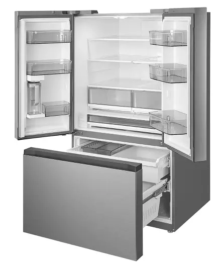 Midea 27 Cu Ft Counter‑Depth 3-Door Refrigerator with AutoFill Water Pitcher – Stainless Steel-9