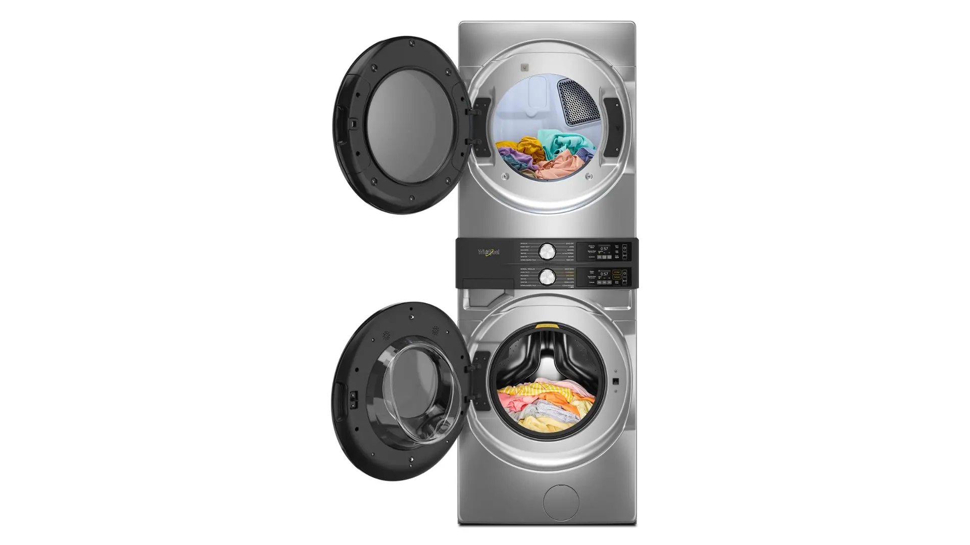 WGF5727TR Whirlpool Smart FreshFlow Vent Gas Laundry Tower - Radiant Silver-10