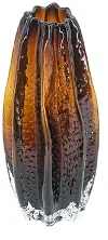 Starfruit Large Amber Glass Vase